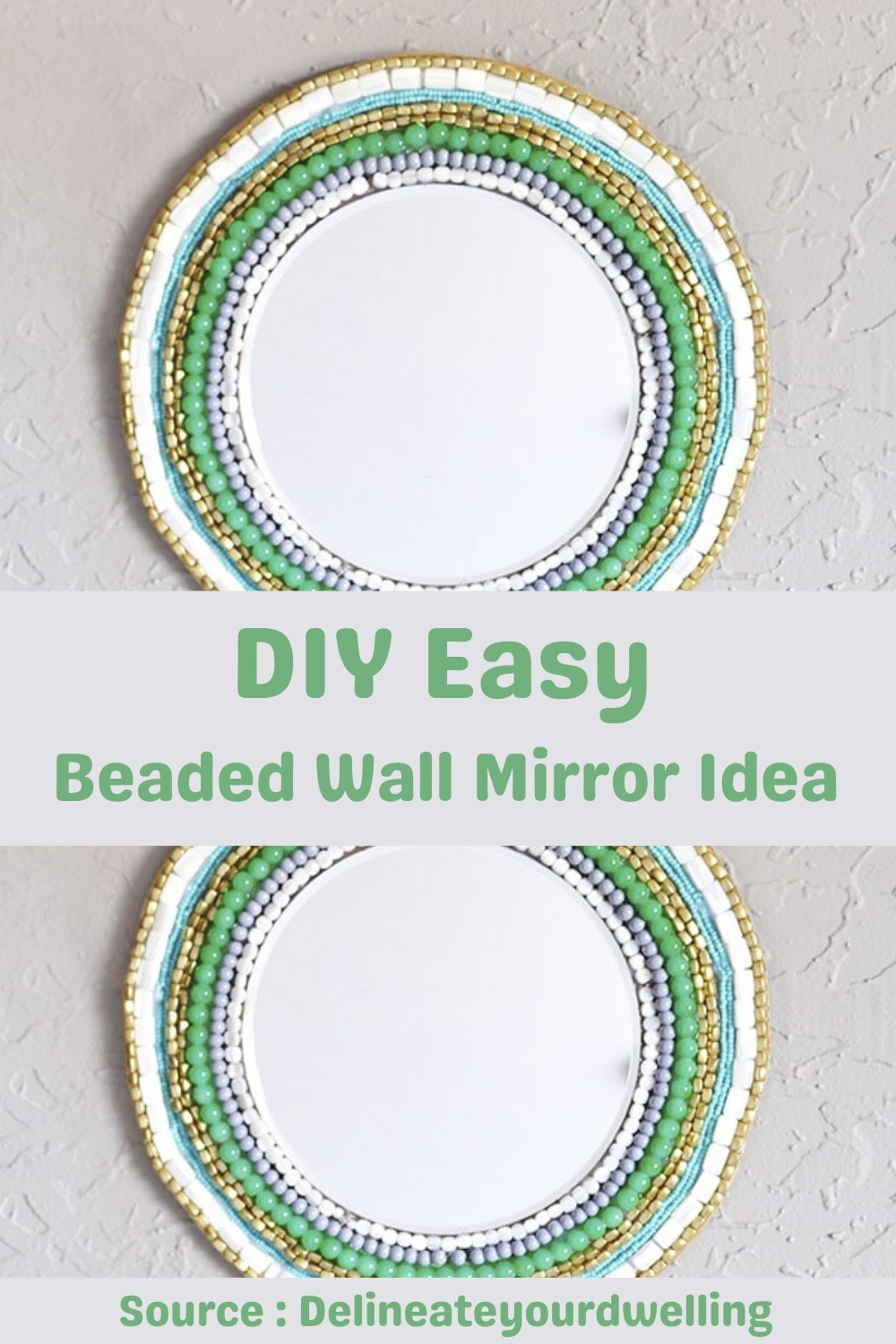 DIY Beaded Wall Mirror Idea
