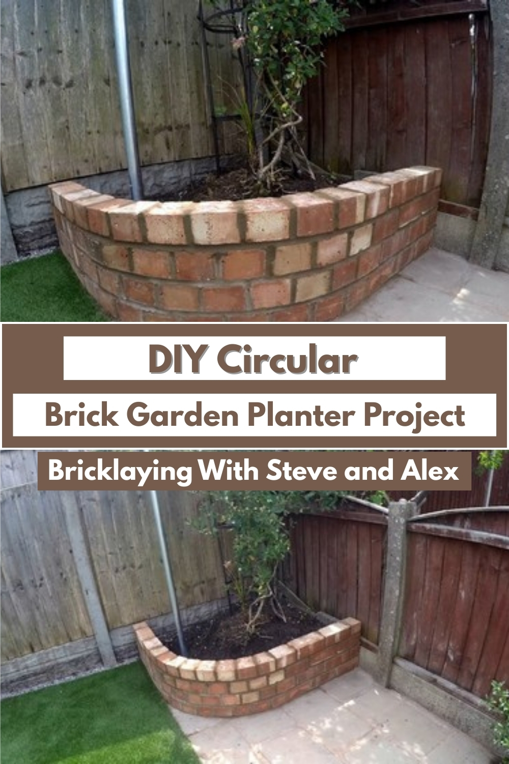 DIY Circular Brick Garden Planter