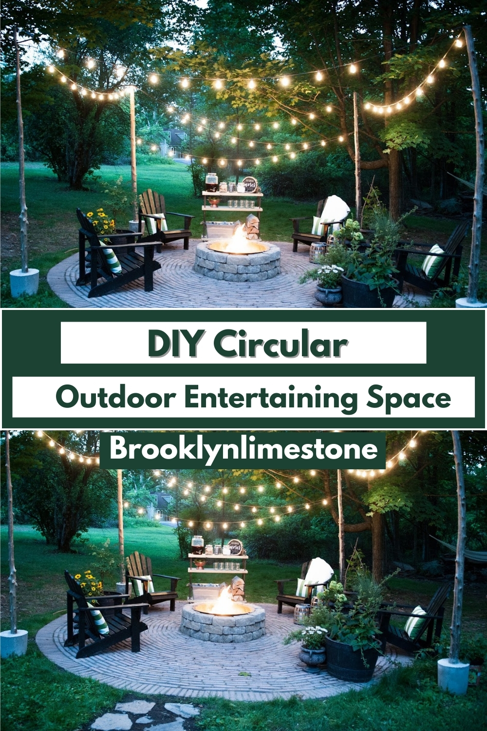 DIY Circular Outdoor Entertaining Space