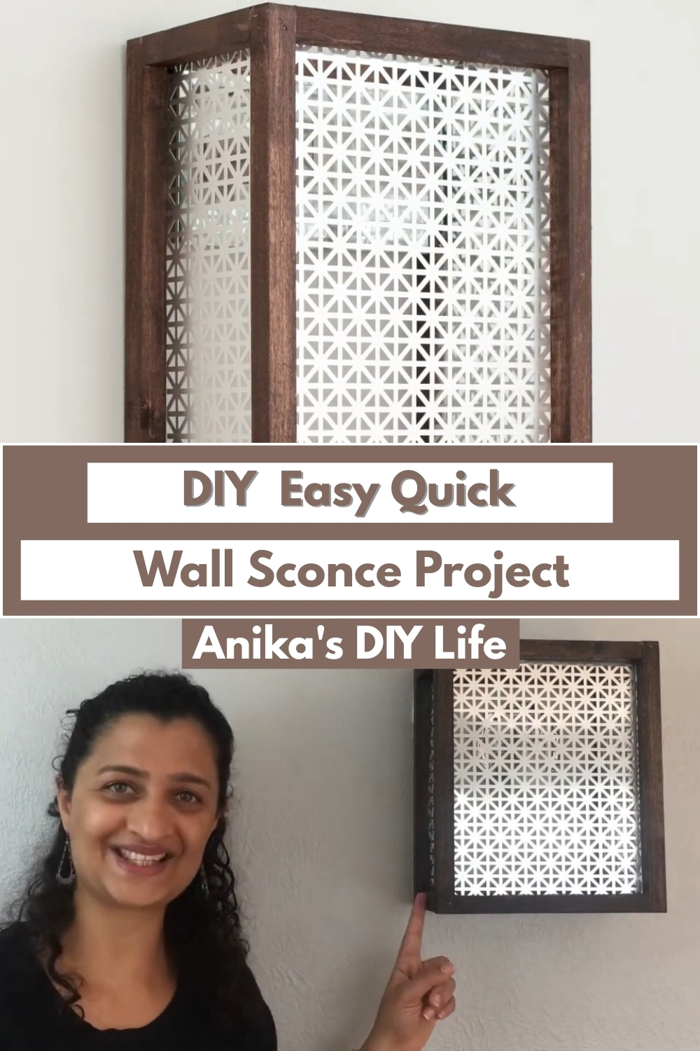 DIY Easy Quick Wall Sconce