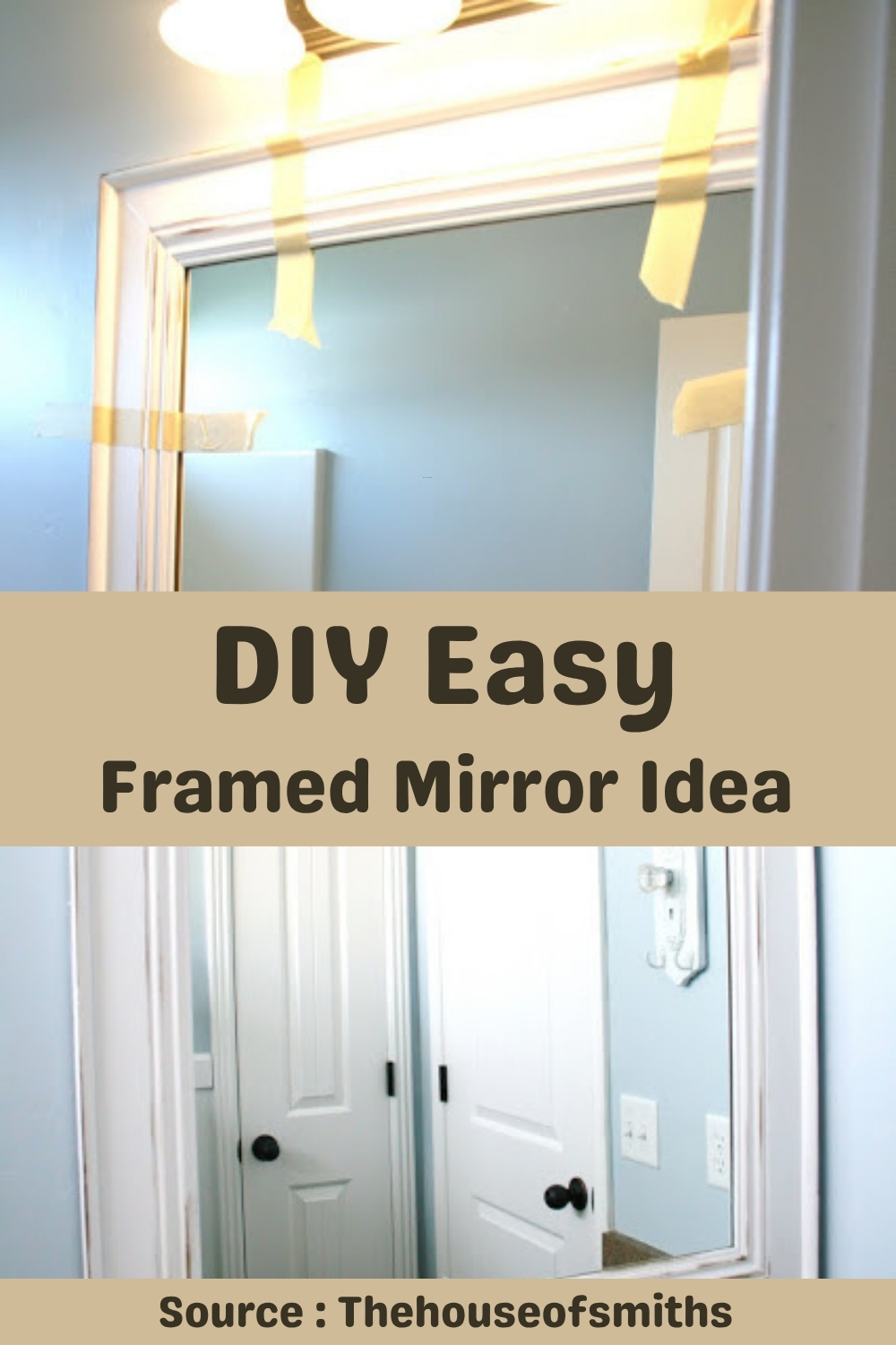 DIY Framed Mirror Idea