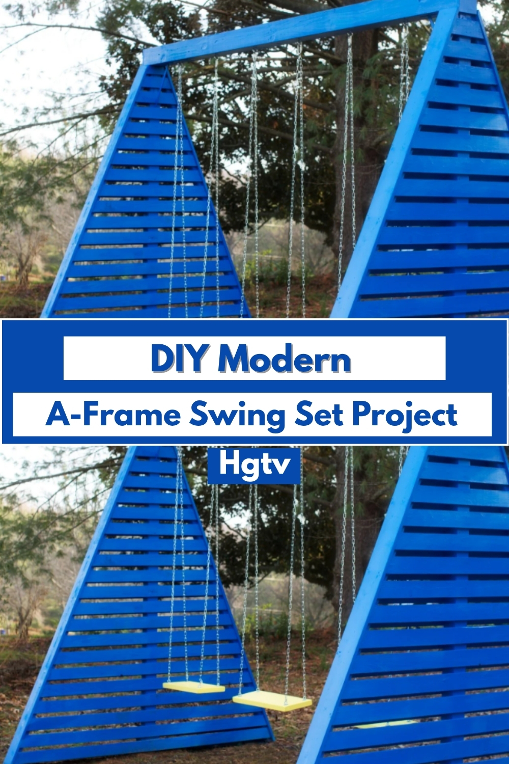 DIY Modern A-Frame Swing Set
