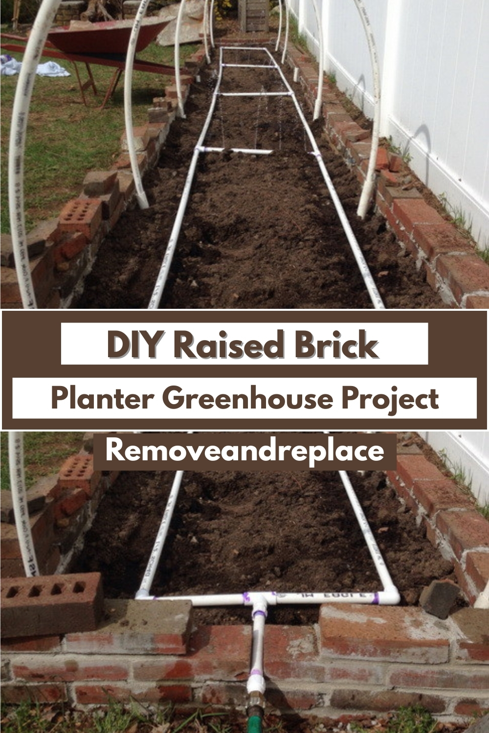 DIY Raised Brick Planter Greenhouse