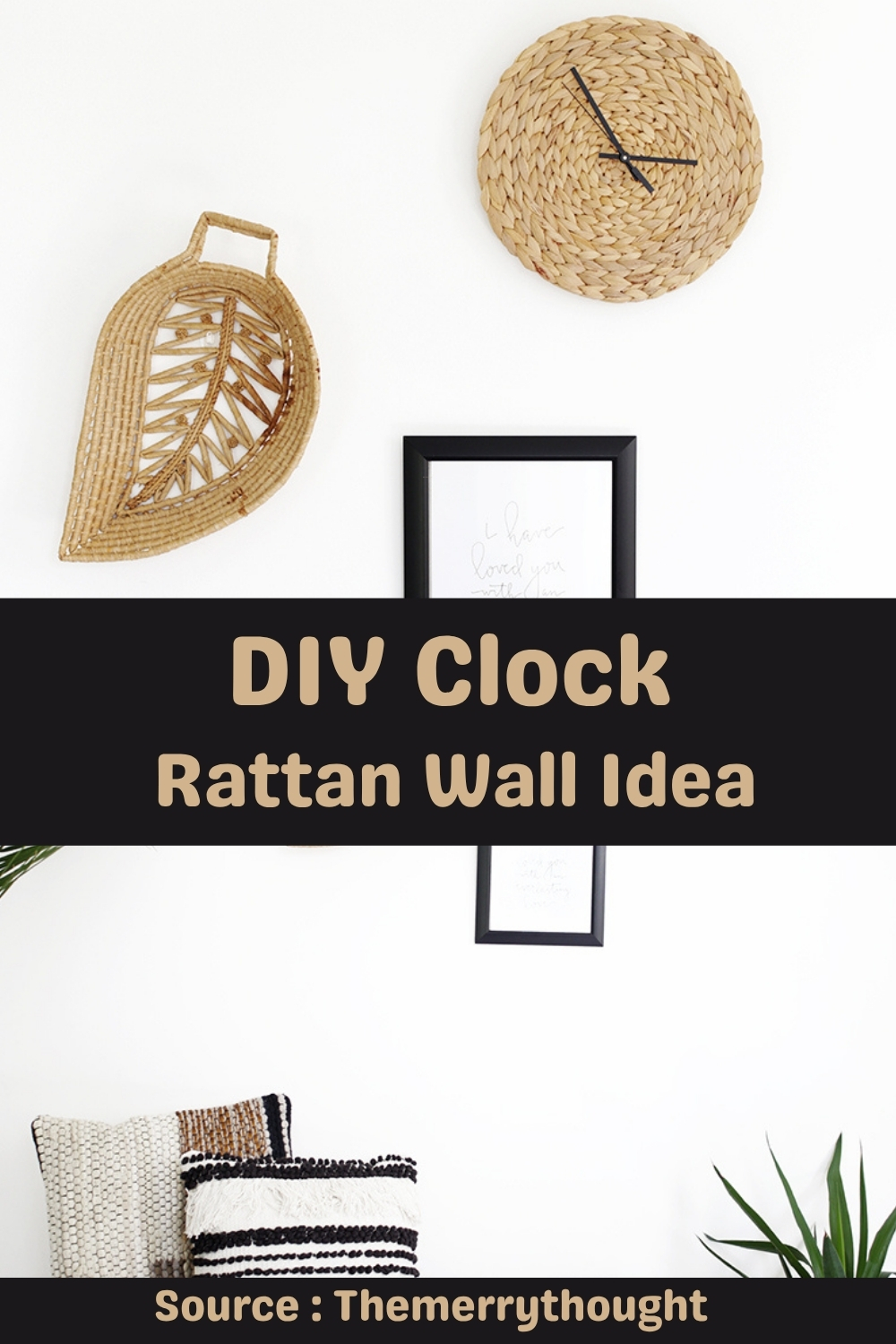 DIY Rattan Wall Clock Idea
