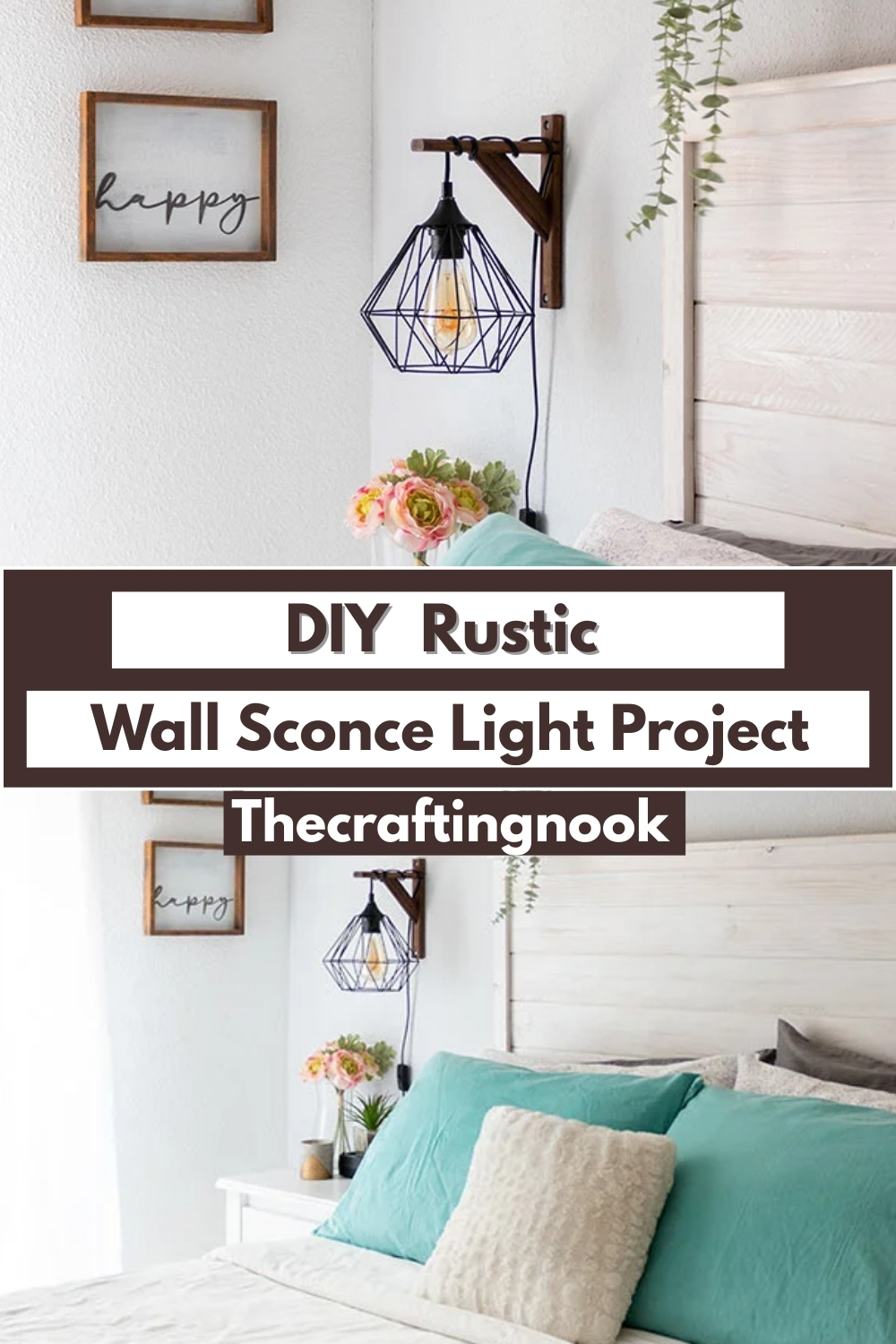 DIY Rustic Wall Sconce Light