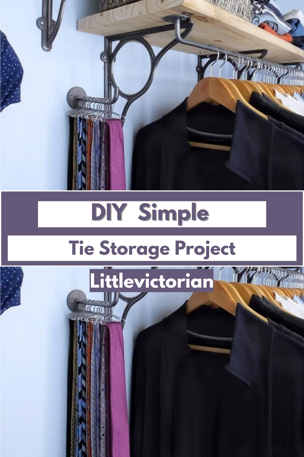DIY Simple Tie Storage