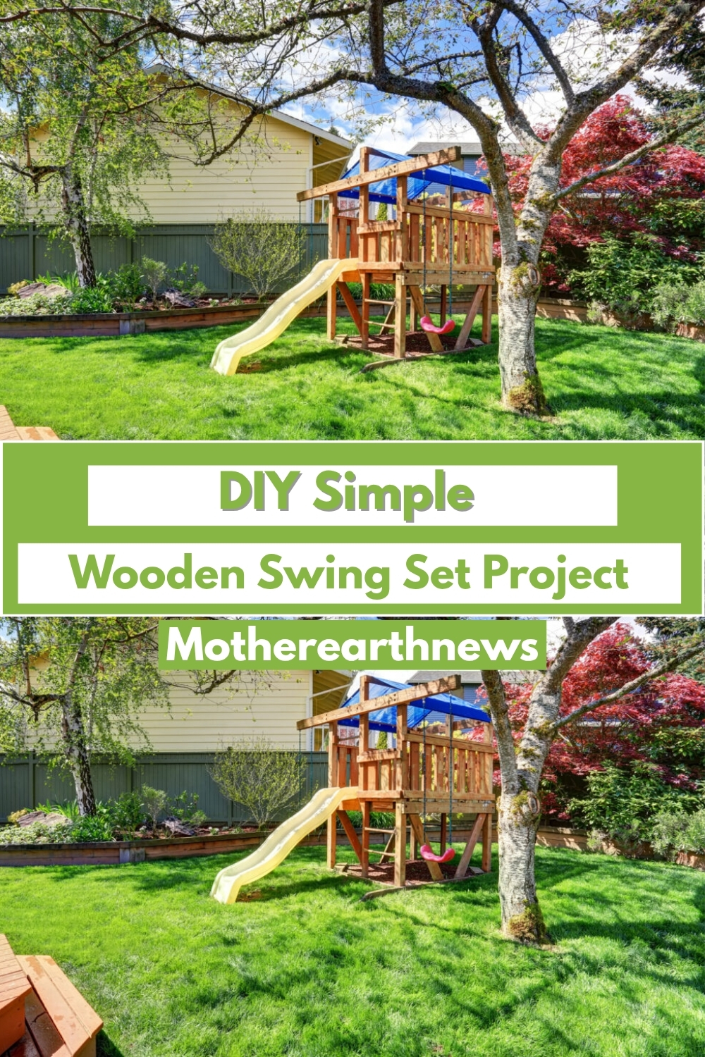 DIY Simple Wooden Swing Set