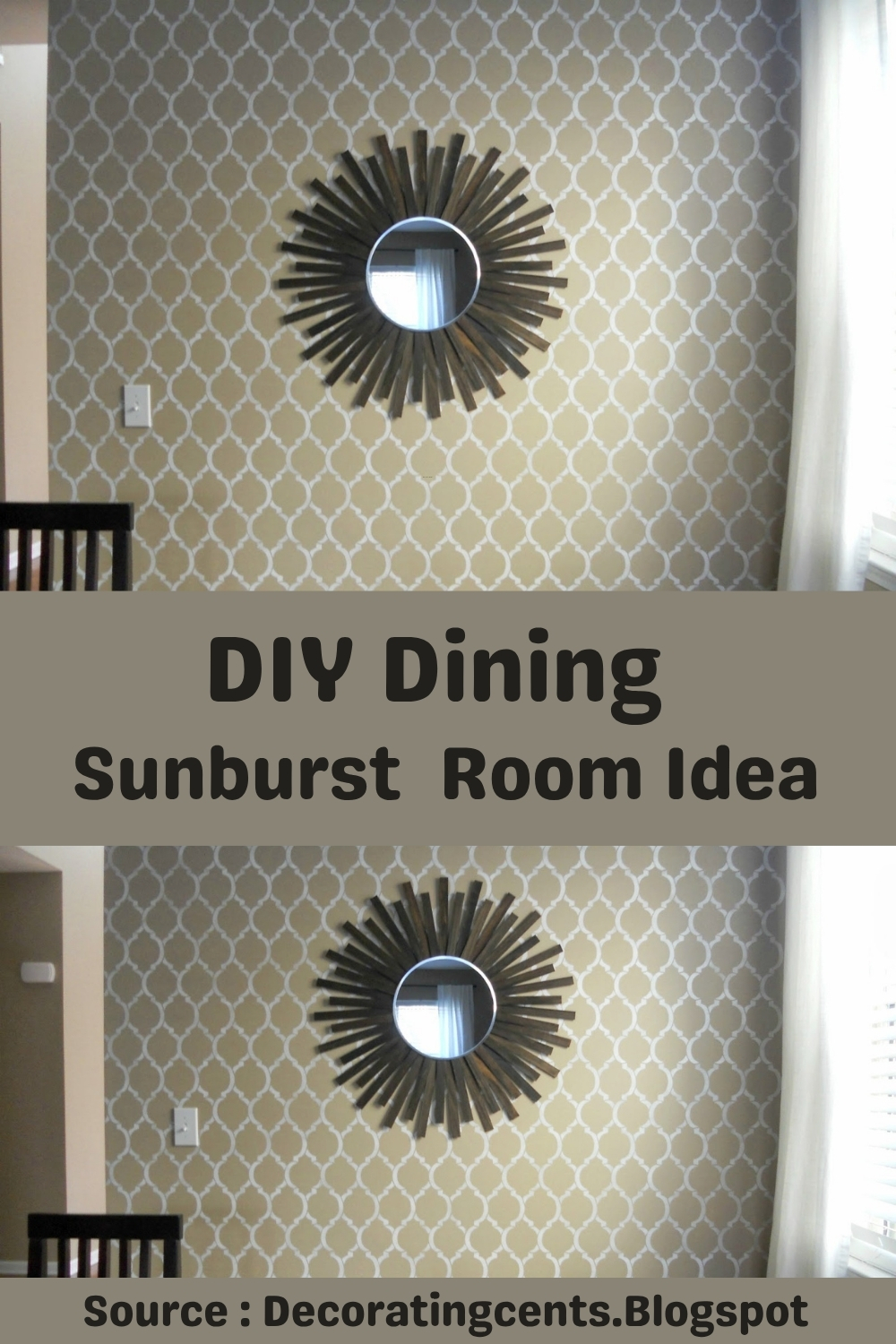 DIY Sunburst Dining Room Idea