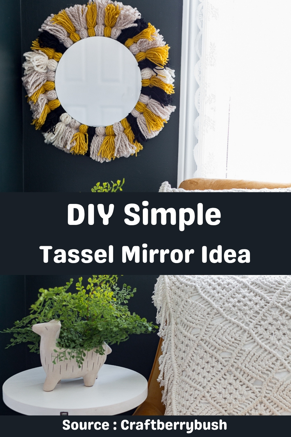 DIY Tassel Mirror Idea