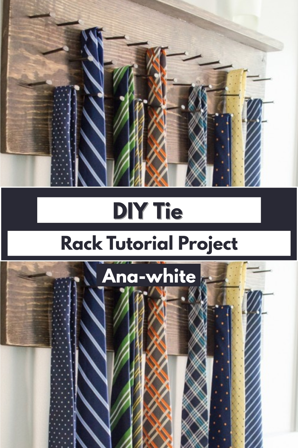 DIY Tie Rack Tutorial