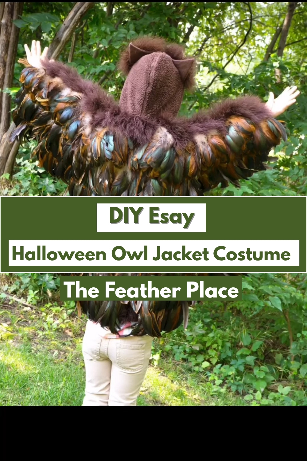 DIY Halloween Owl Jacket Costume