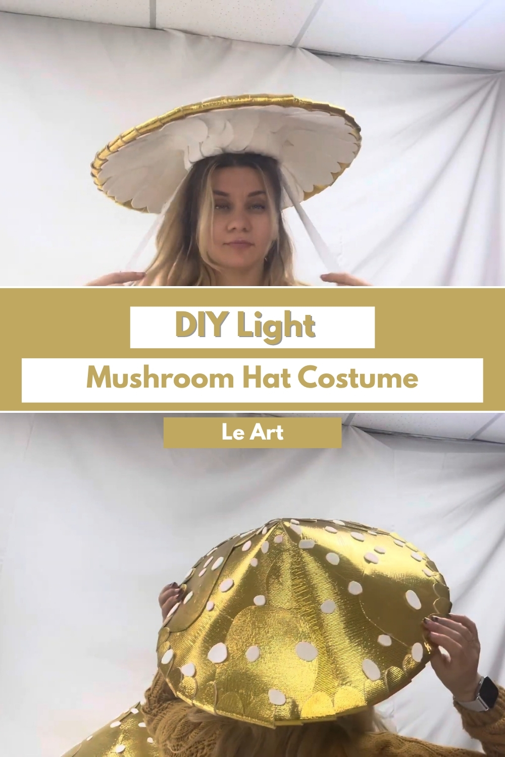 DIY Light Up Mushroom Hat Costume (1)