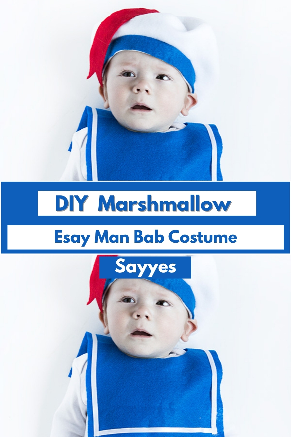 DIY Marshmallow Esay Man Baby Costume