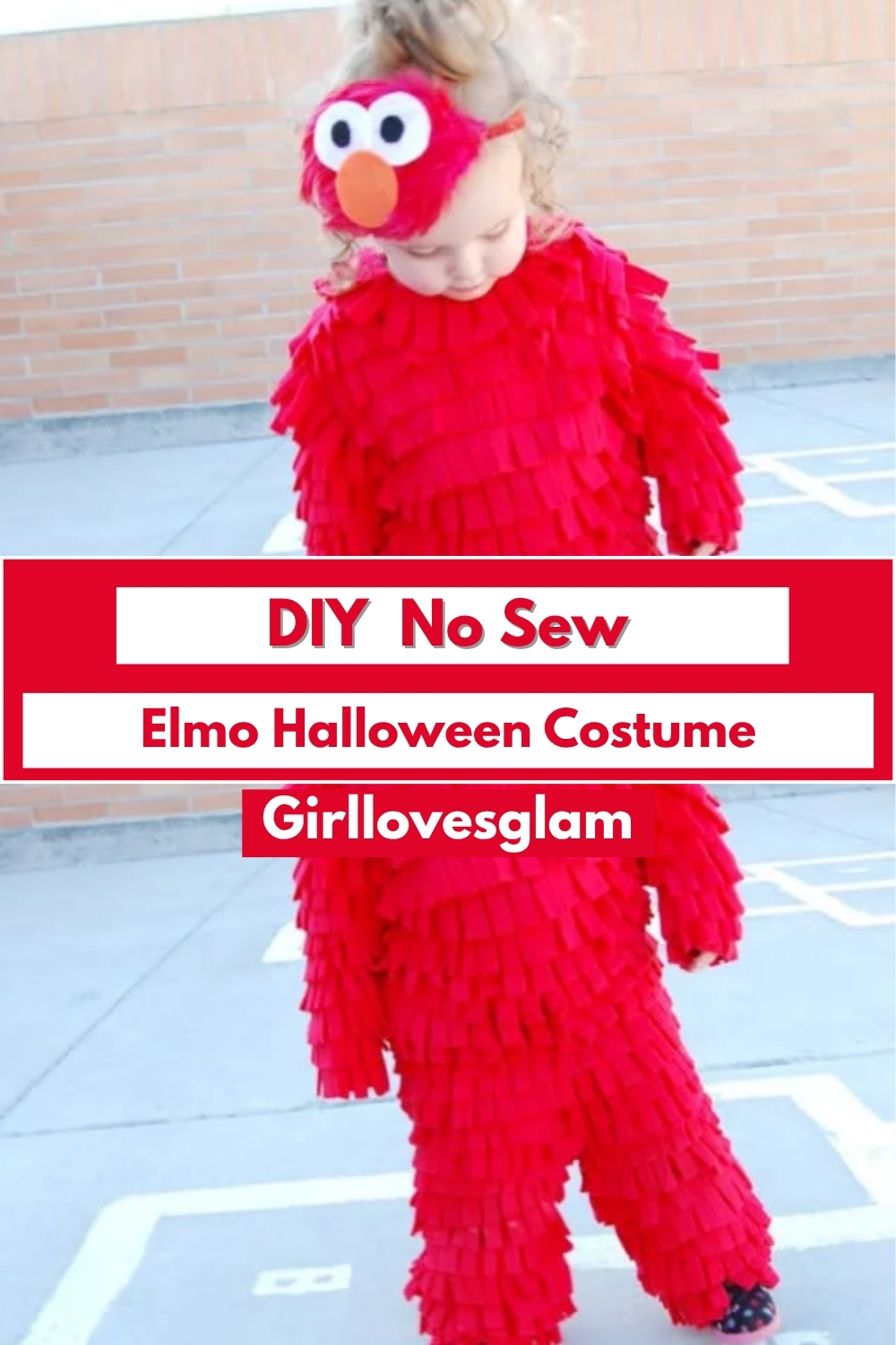 DIY No Sew Elmo Halloween