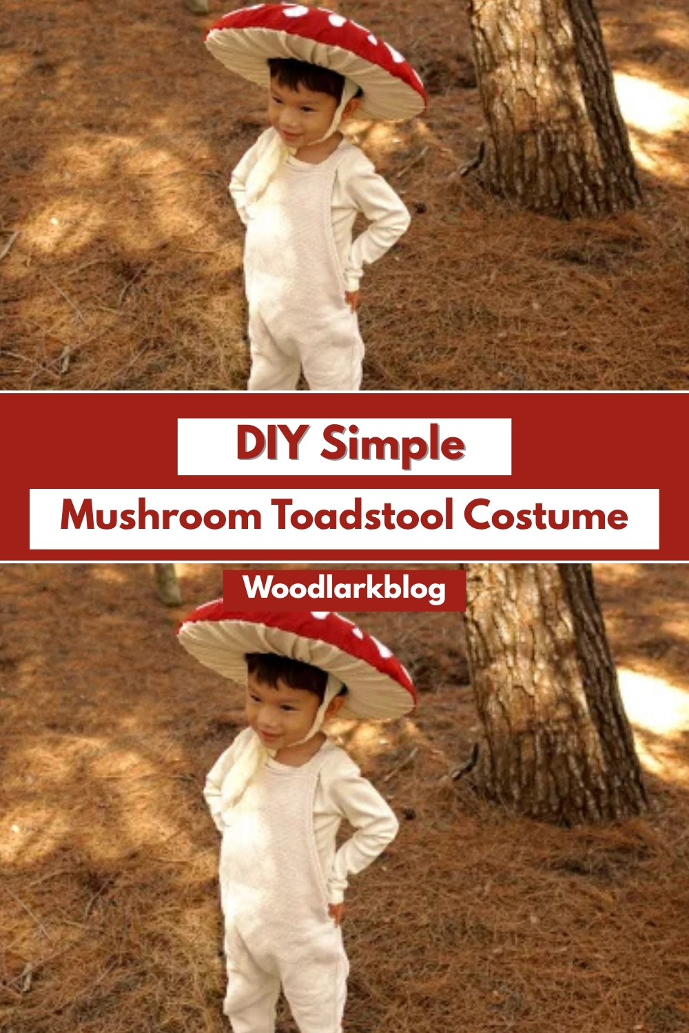 DIY No-Sew Mushroom Toadstool Costume