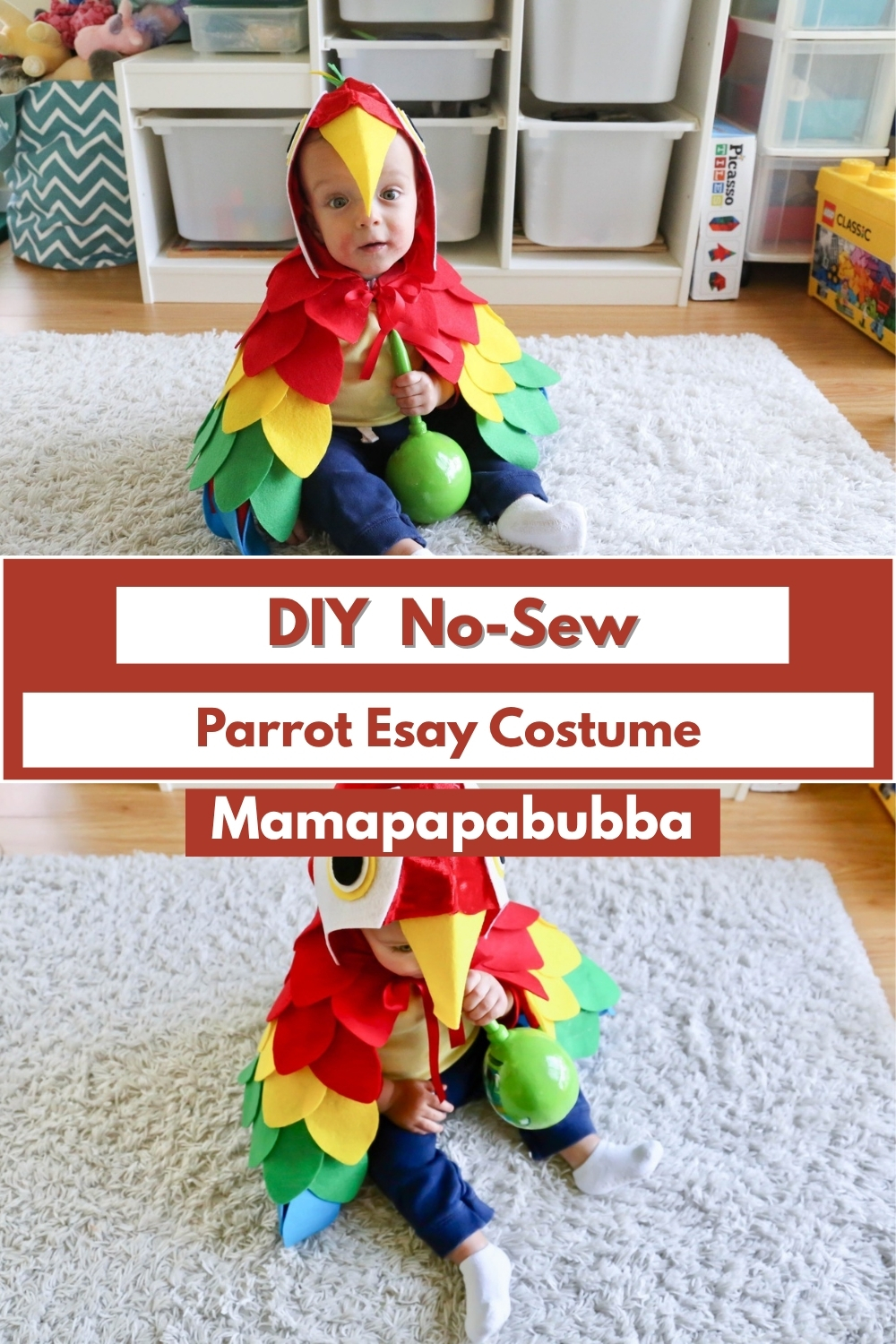 DIY No Sew Parrot Esay