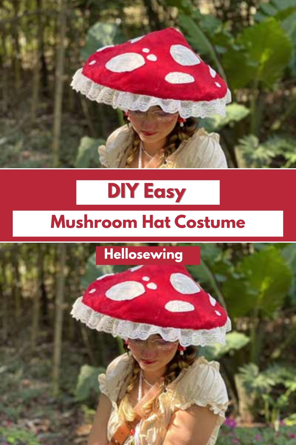DIY Simple And Easy Mushroom Hat Costume