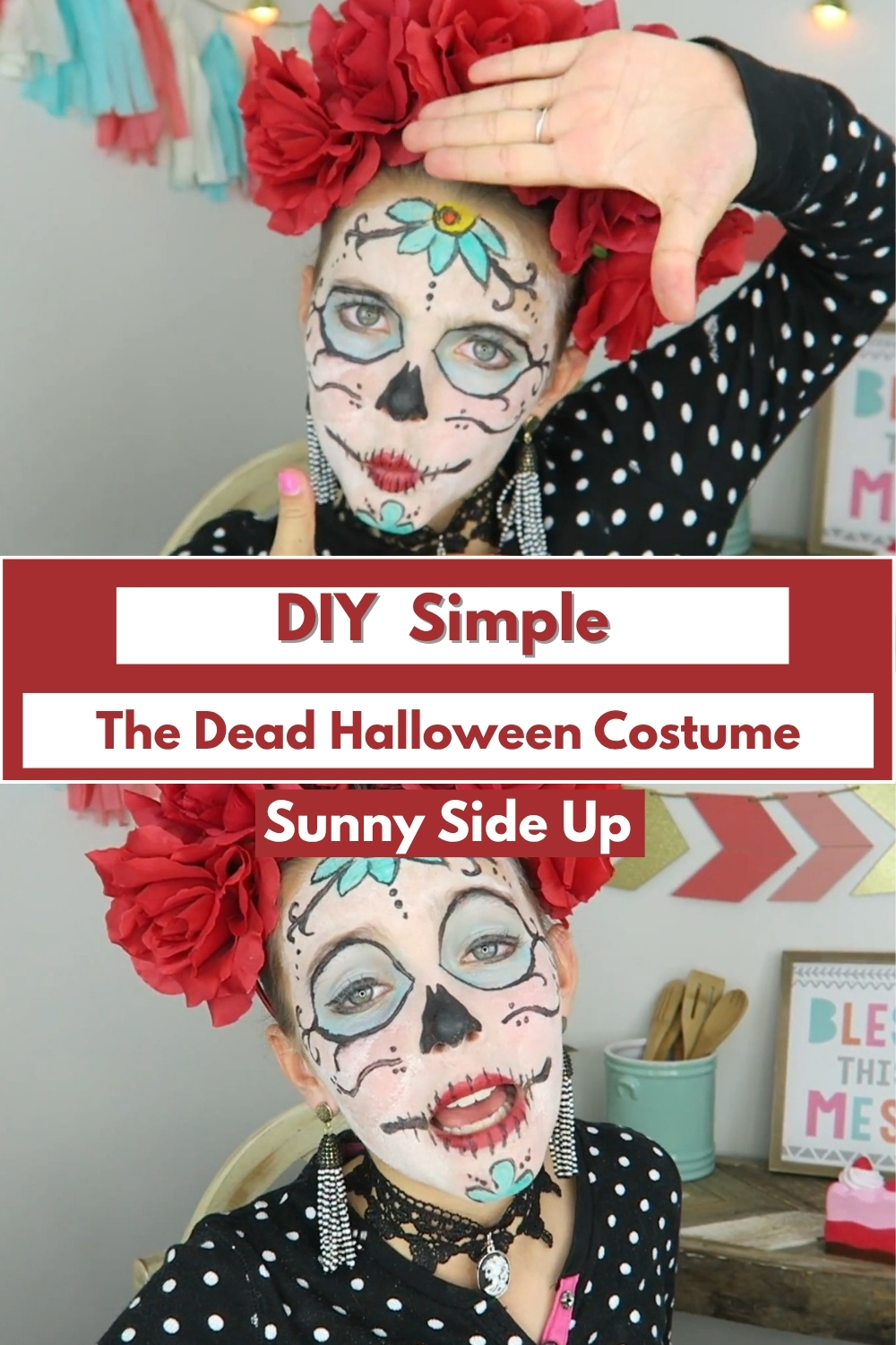 DIY Simple Day Of The Dead Halloween