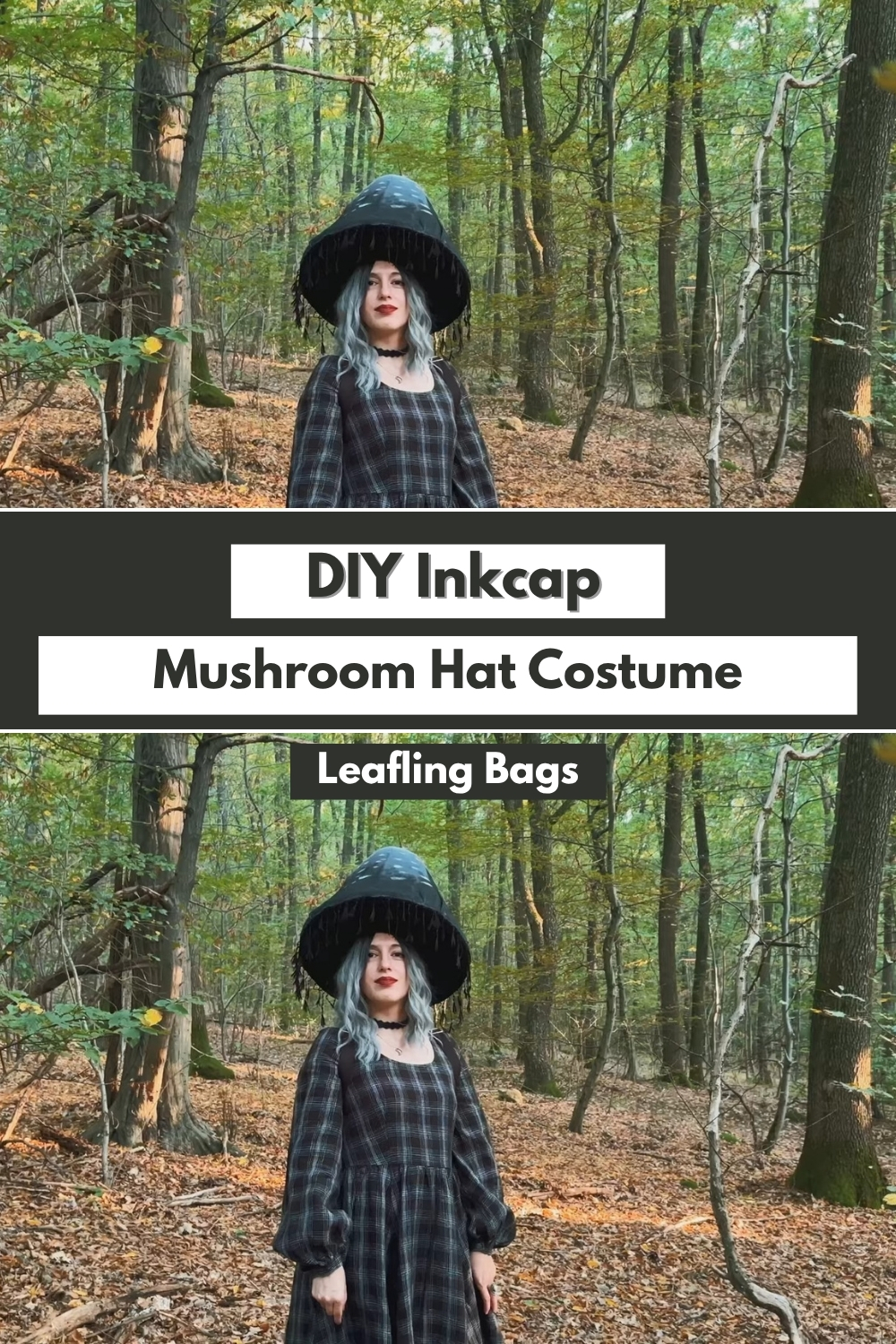 _ DIY Simple Inkcap Mushroom Hat Costume