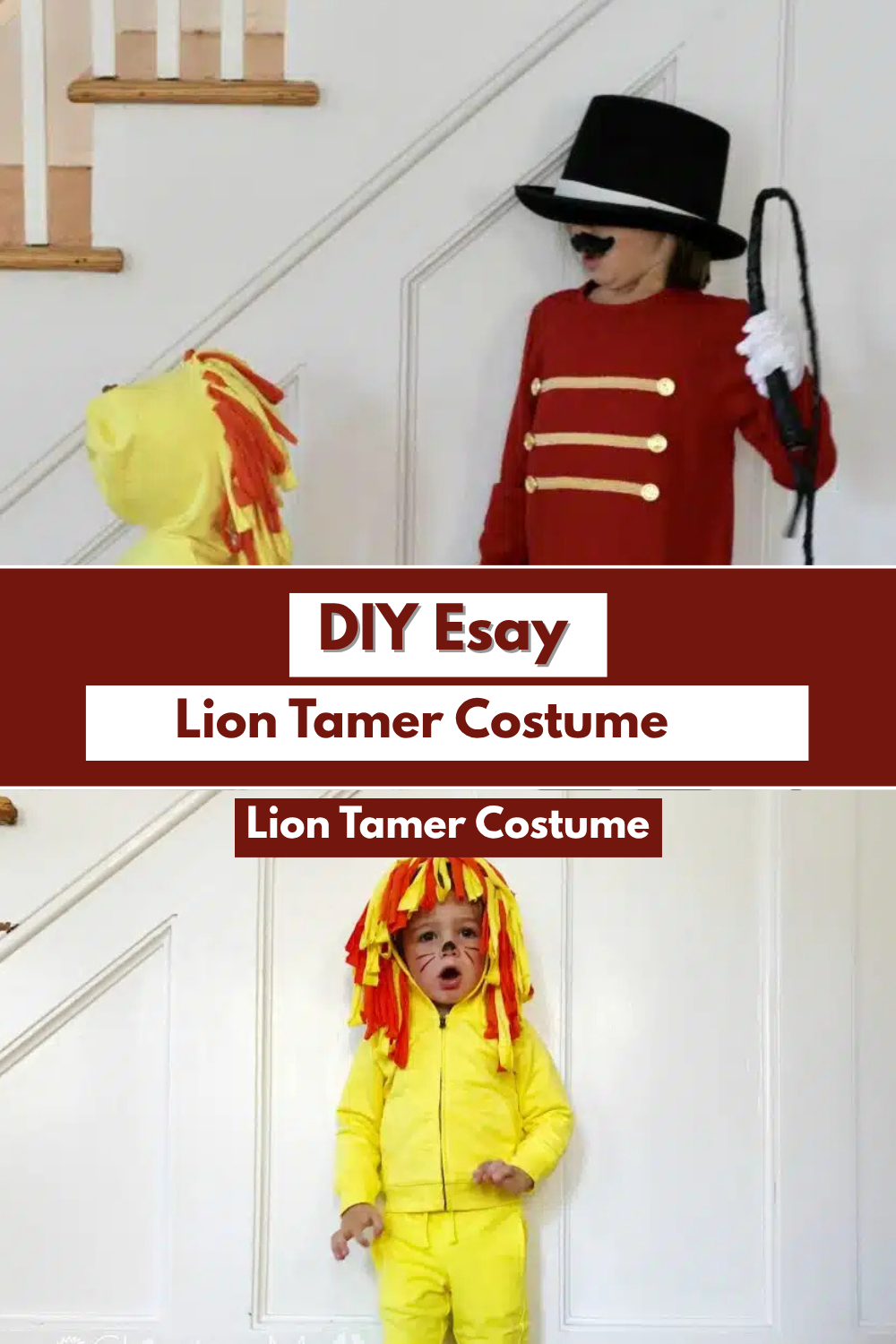 DIY Simple Lion Tamer Costume