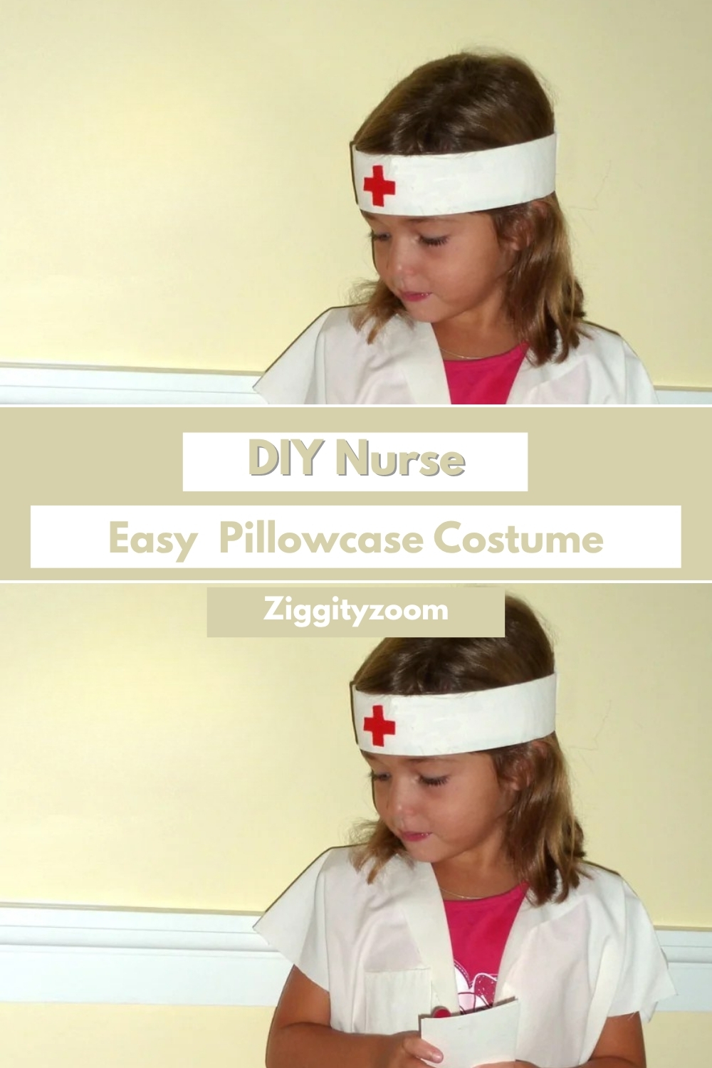 _ DIY Simple Nurse Pillowcase Costume
