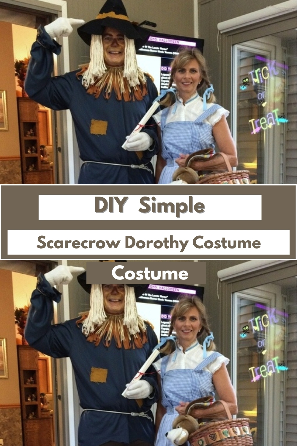 DIY Simple Scarecrow And Dorothy