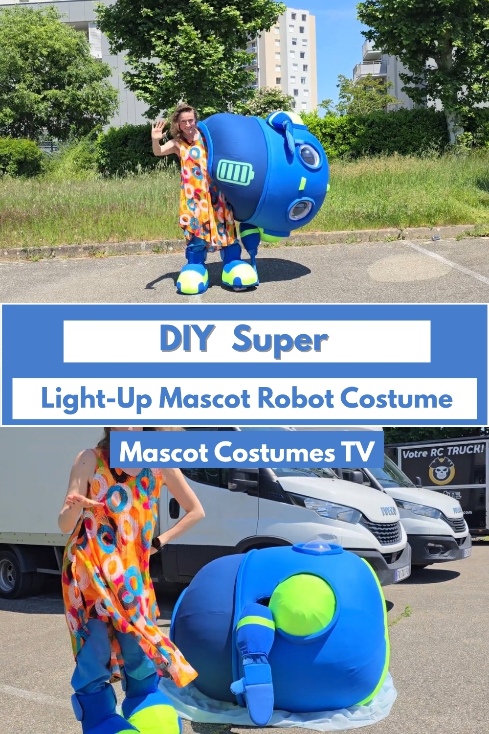 DIY Super Light-Up Mascot Robot