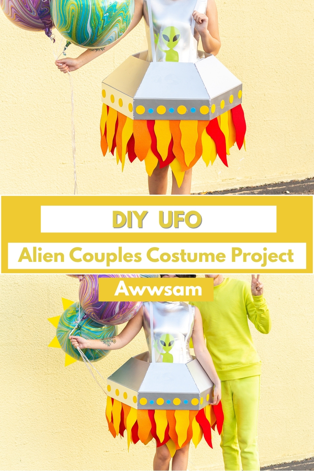 DIY UFO And Alien Couples Costume