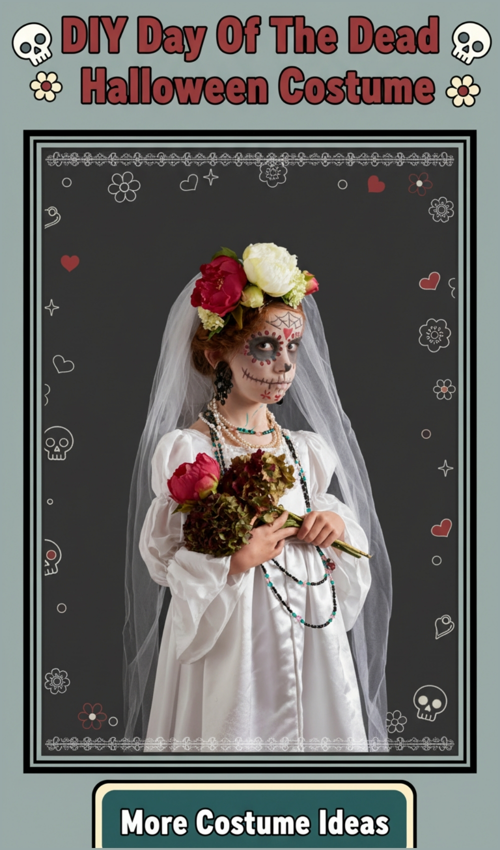 Easy DIY Day Of The Dead Halloween Costume