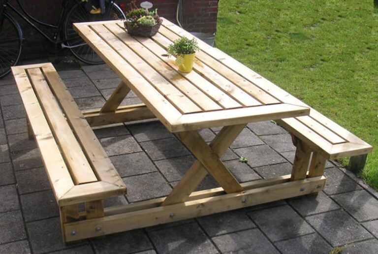 DIY Picnic Table Tutorial Idea