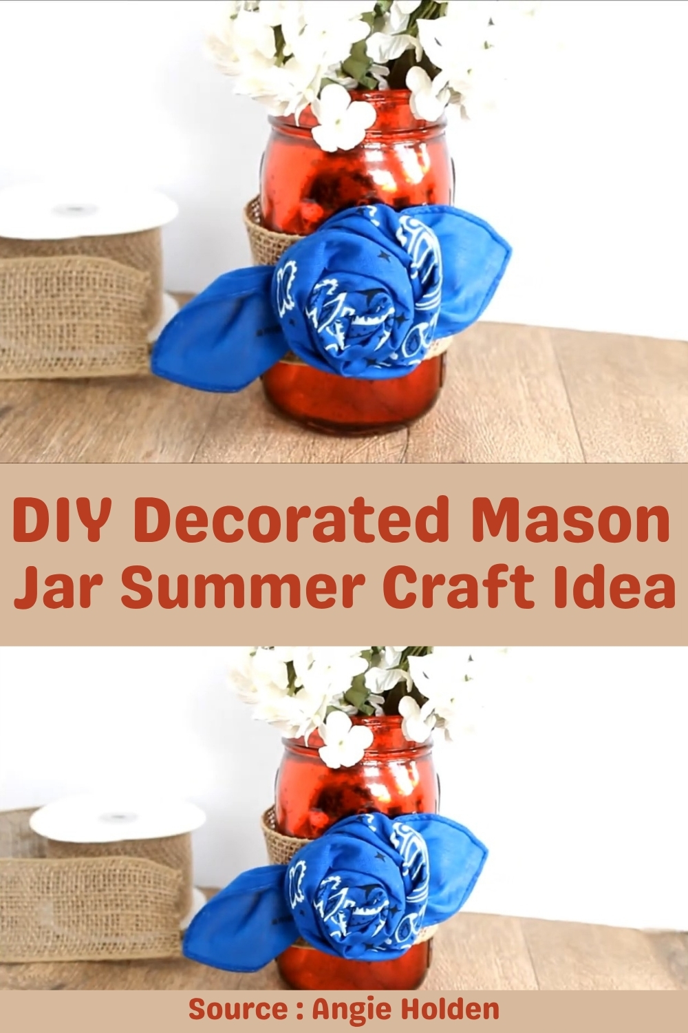 _DIY Decorated Mason Jar Summer Craft
