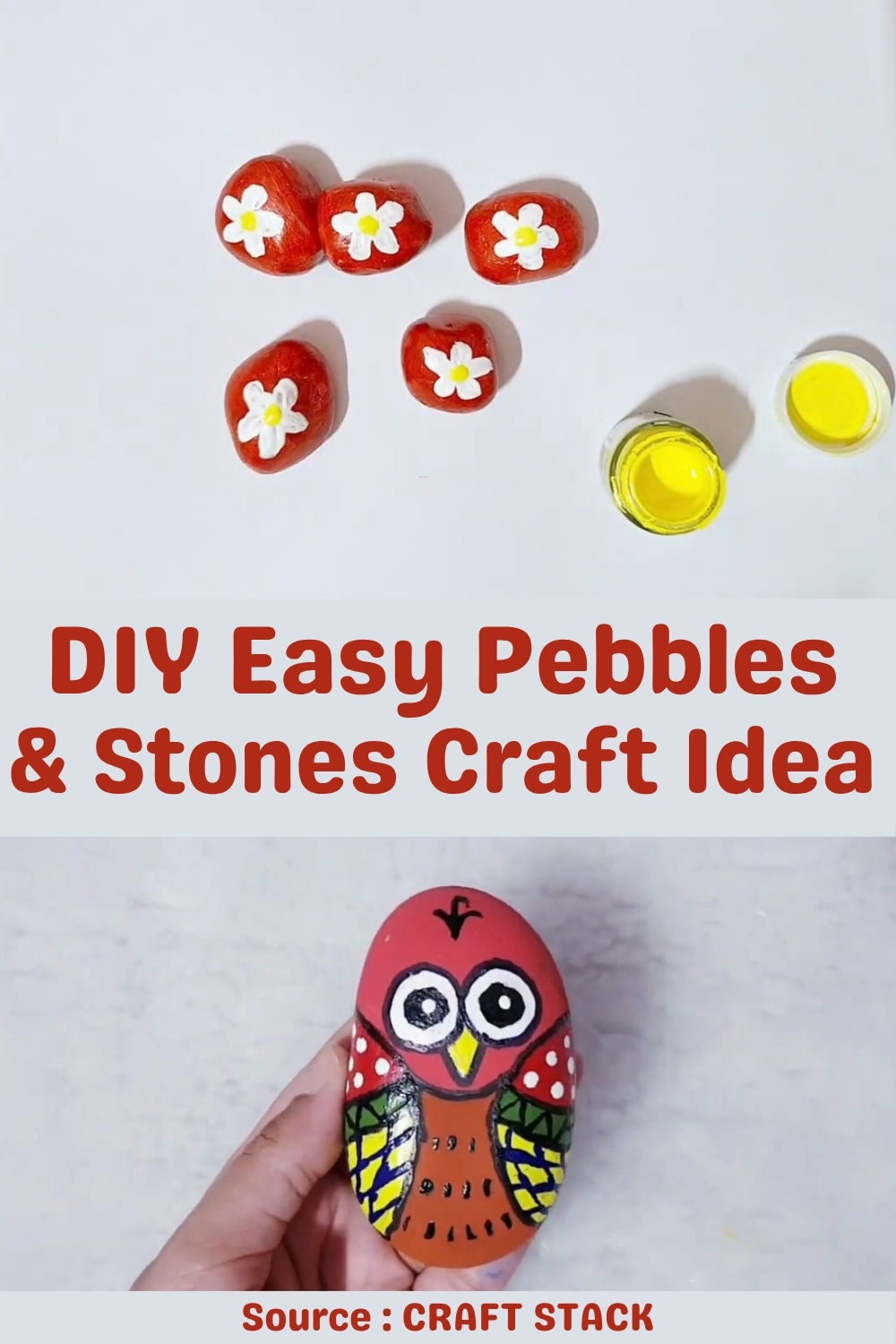 DIY Easy Pebbles & Stones Craft