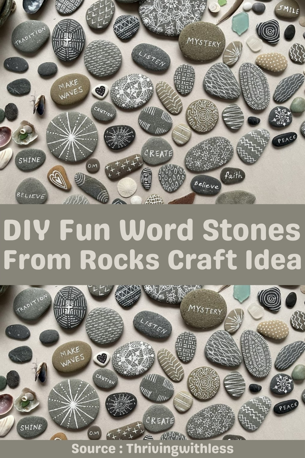 DIY Fun Word Stones From Rocks Craft