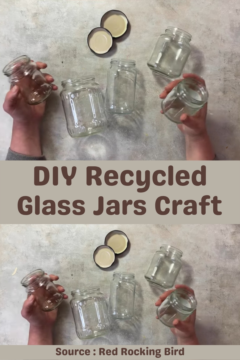 DIY Recycled Glass Jars Craft