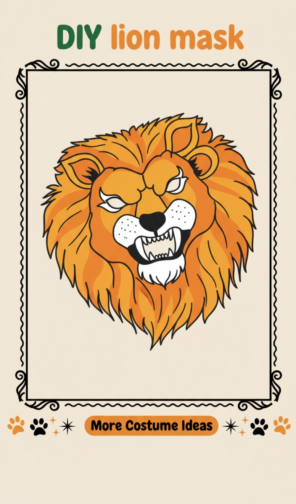 DIY lion mask
