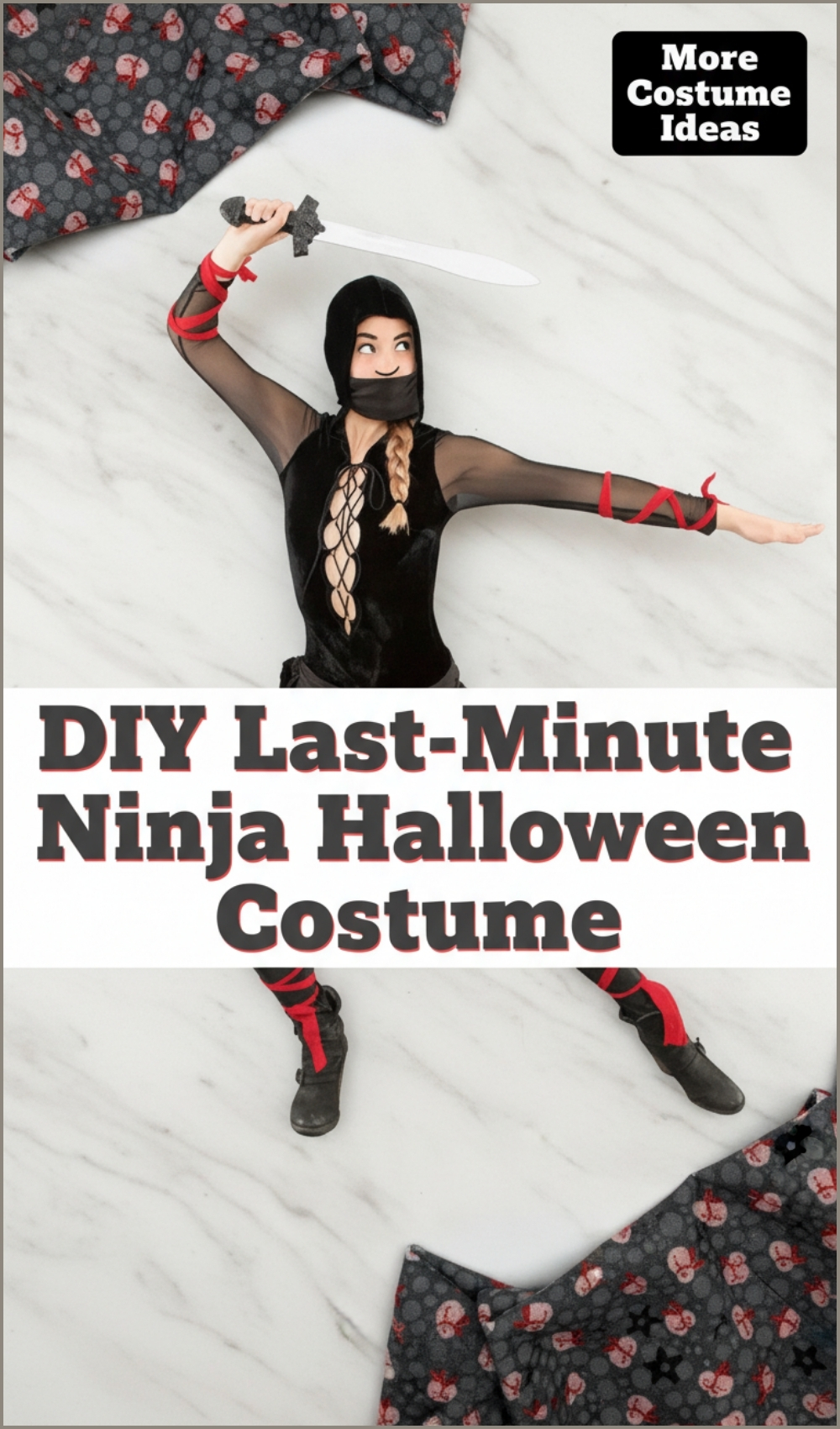 Easy DIY Last-Minute Ninja Halloween Costume