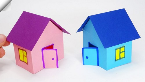 DIY Easy Paper House Crafts Idea
